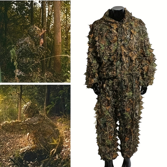 TRAJE GHILLIE CAMUFLADO CON HOJAS TALLA XL/XXL