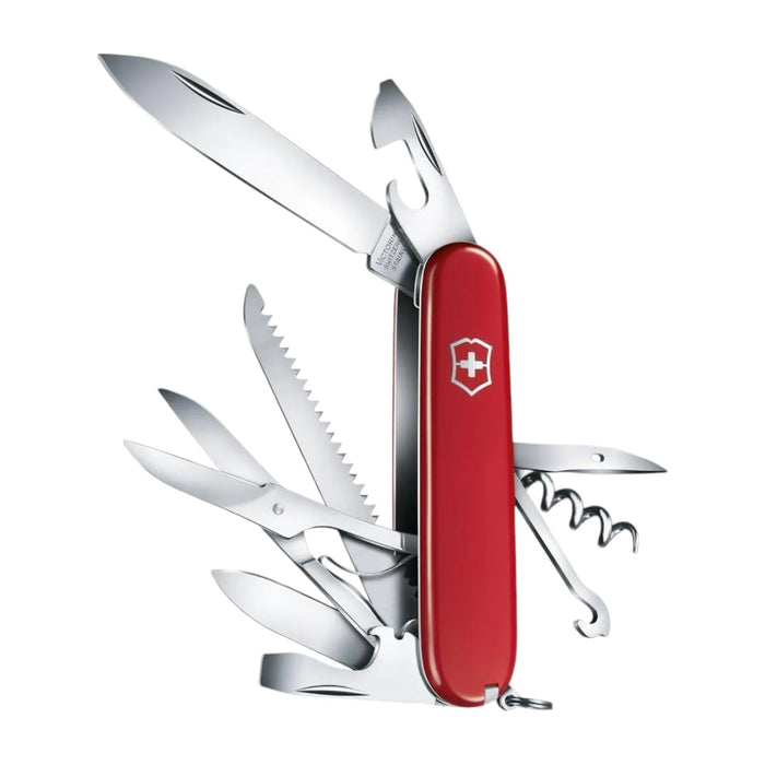 NAVAJA HUNTSMAN COLOR ROJO TRANSLÚCIDO VICTORINOX 1.3713.T