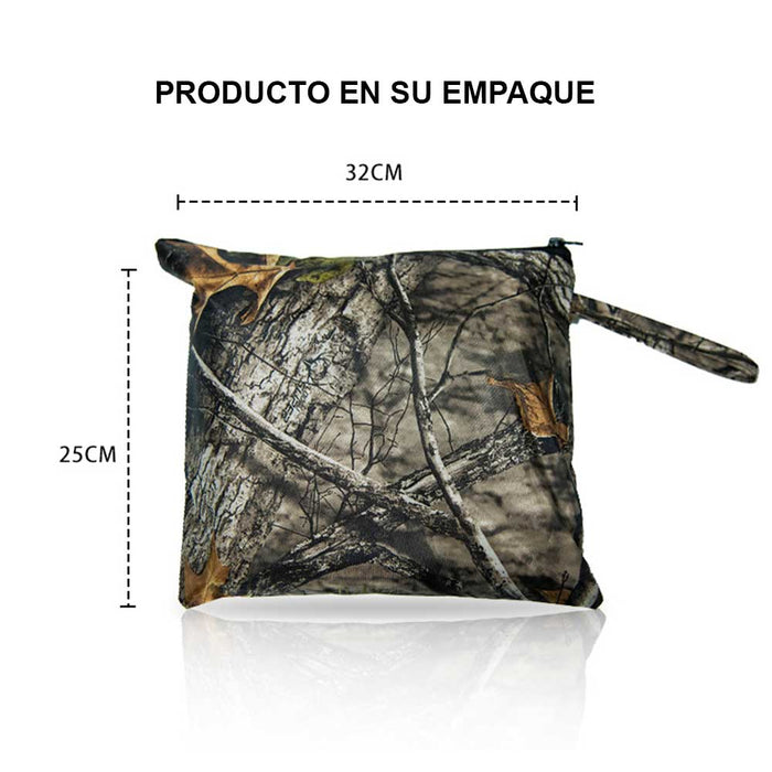 PONCHO O CAPA PARA LLUVIA CAMUFLADO