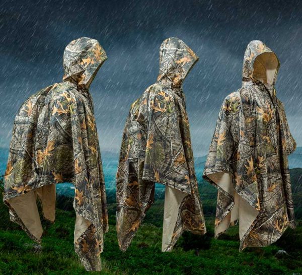 PONCHO O CAPA PARA LLUVIA CAMUFLADO