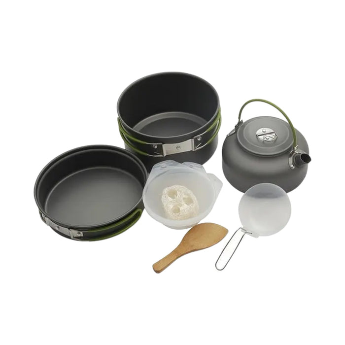 SET DE OLLA Y TETERA DE CAMPING