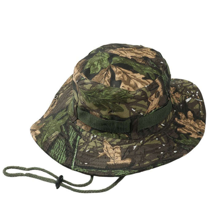SOMBRERO TÁCTICO VERDE CINTA VERDE ESTILO SAFARI SELVA