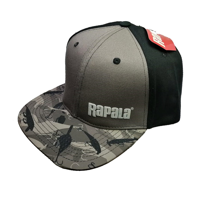 GORRA RAPALA VISERA PLANA CON PECES