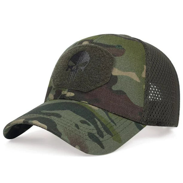 GORRA CAMUFLADA CON CALAVERA