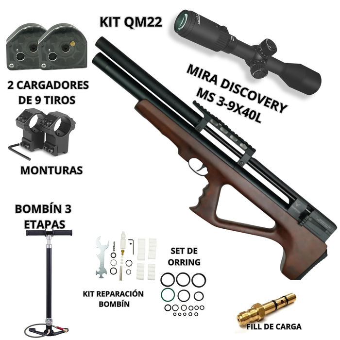 KIT RIFLE PCP QM22 5.5