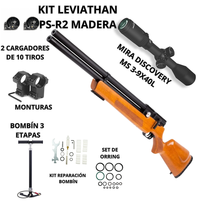 KIT RIFLE PCP LEVIATHAN PS-R2 MADERA 5.5