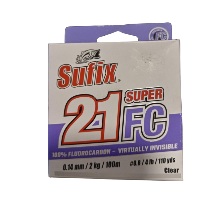 SUFIX FLUOROCARBON SUPER 21 FC 014 2KG CLARO 100 METRO