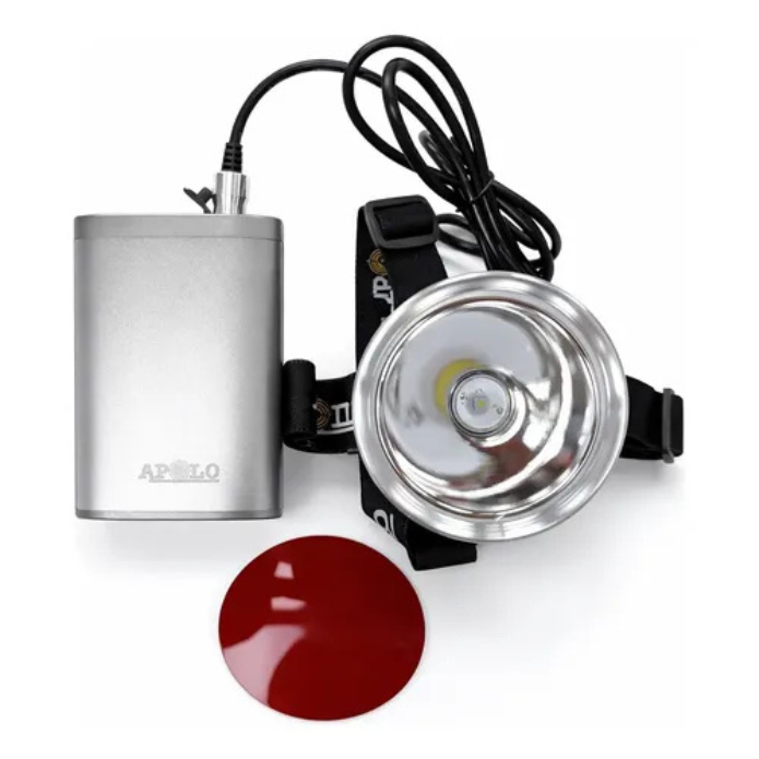 FOCO DE CABEZA APOLO 400LU LUZ BLANCA Y ROJA
