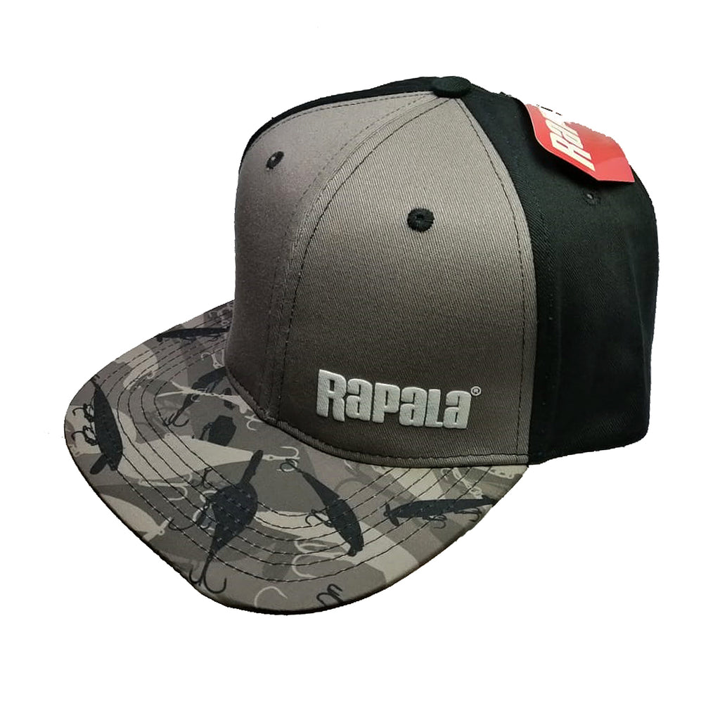 GORRA RAPALA VISERA PLANA CON PECES