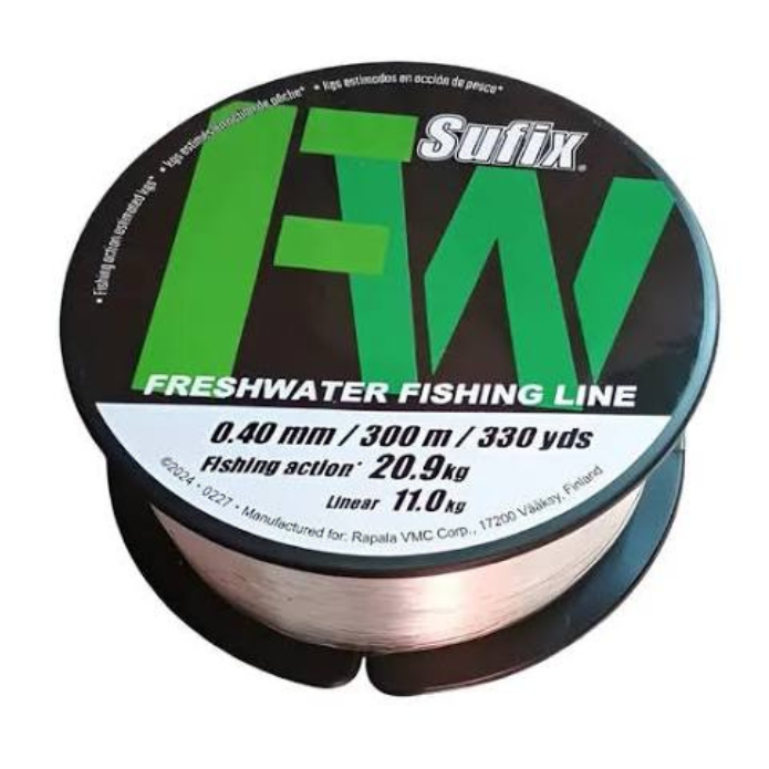 NYLON SUFIX FRESHWATER 0.40MM CLARO 300 METROS