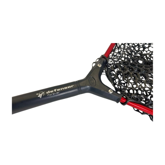 CHINGUILLO DE PESCA MALLA SILICONA NEGRO CON ROJO