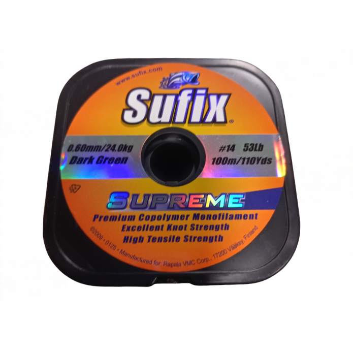 NYLON SUFIX SUPREME 0.60MM VERDE 100M