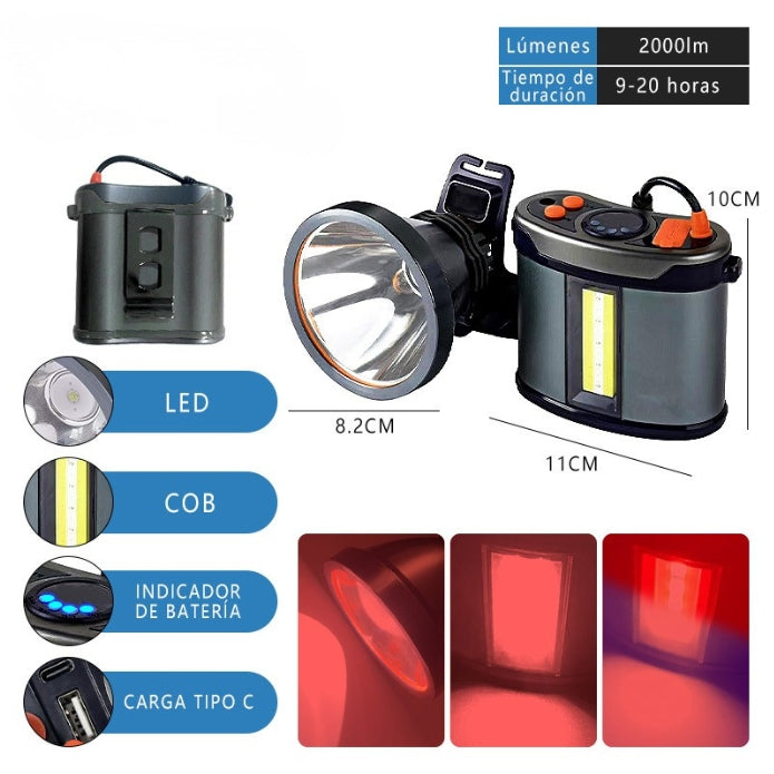 FOCO LUZ ROJA 2000LM