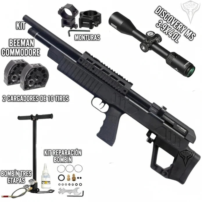 KIT RIFLE PCP BEEMAN COMMODORE SINTETICO 5.5