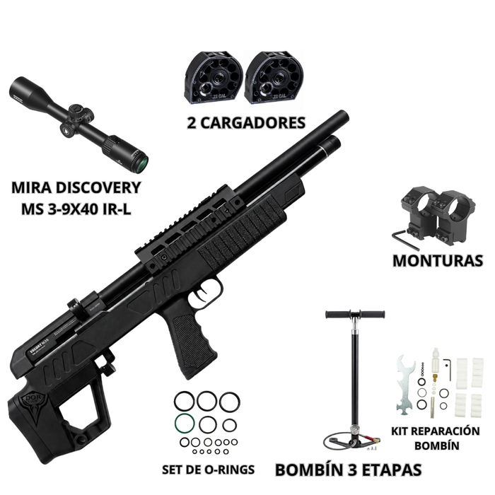 KIT RIFLE PCP BEEMAN COMMODORE SINTETICO 5.5