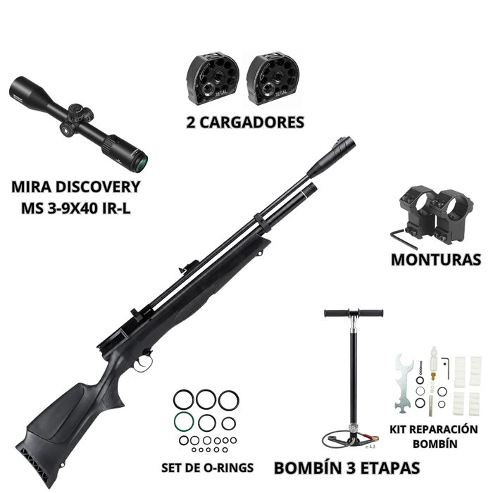 KIT RIFLE PCP BEEMAN CHIEF III SINTETICO REGULADO 5.5