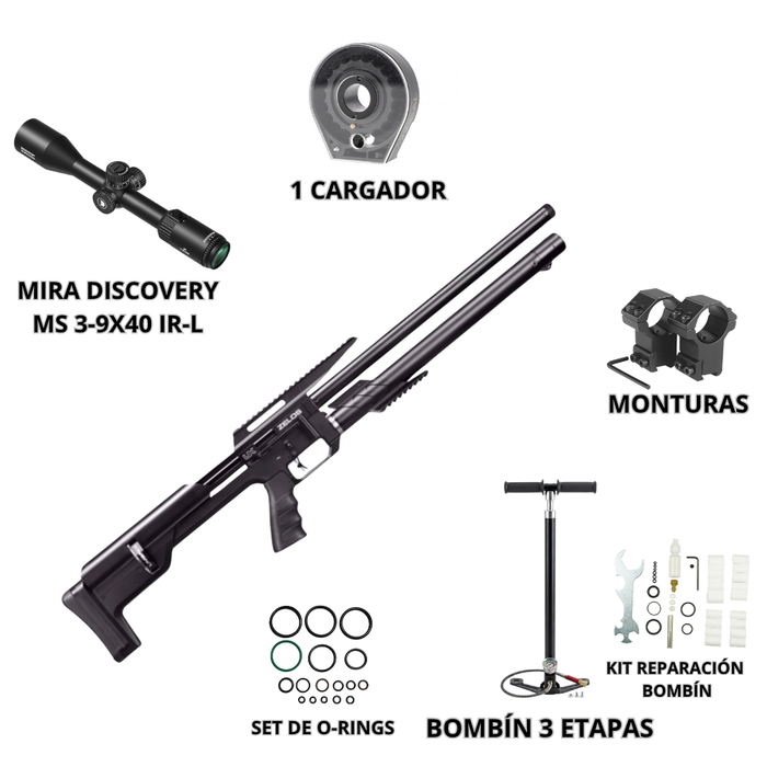 KIT RIFLE PCP UMAREX ZELOS BLK 5.5