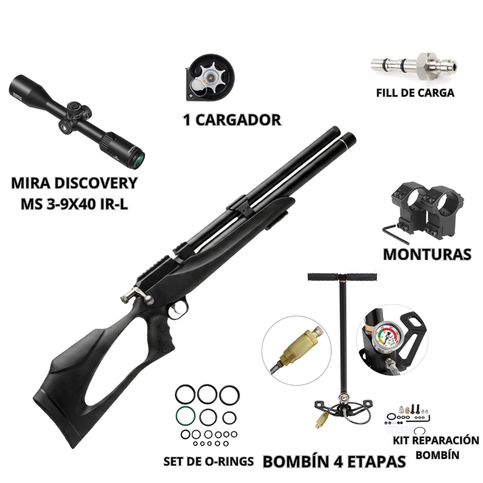 KIT RIFLE PCP M25S 9MM