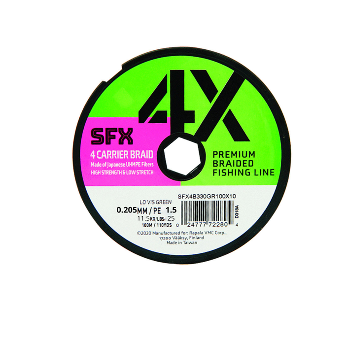 MULTIFILAMENTO SFX 4X 0.205MM VERDE 100 METROS