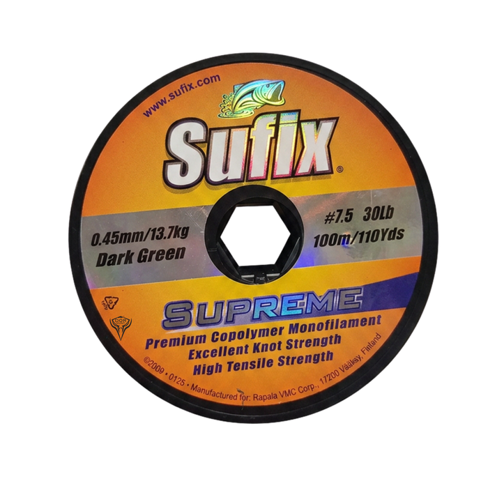 NYLON SUFIX SUPREME 0.45MM VERDE 100M
