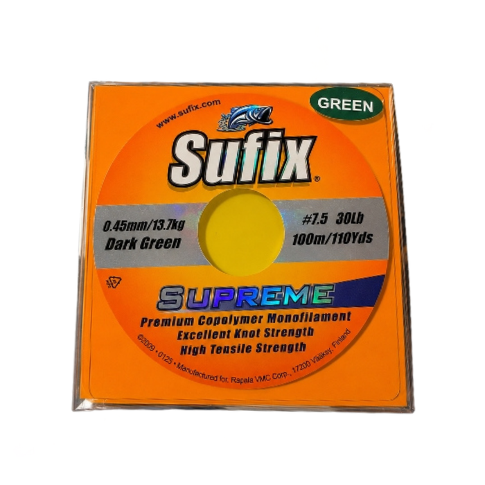 NYLON SUFIX SUPREME 0.45MM VERDE 100M