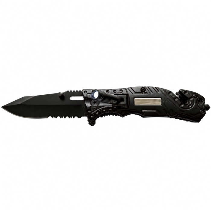 CORTAPLUMA CON LINTERNA NEGRA SUPER KNIFE BF017577