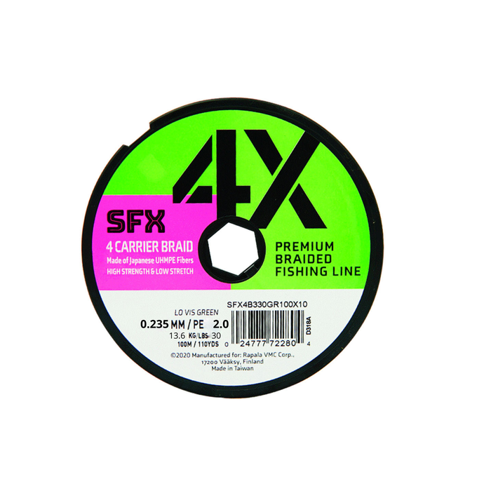 MULTIFILAMENTO SFX 4X 0.235MM VERDE 100 METROS