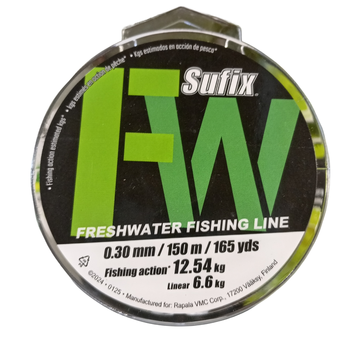 NYLON SUFIX FRESHWATER 0.30MM CLARO 150 METROS