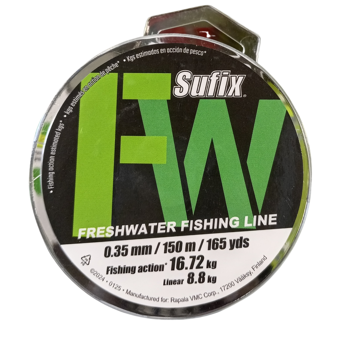 NYLON SUFIX FRESHWATER 0.35MM CLARO 150 METROS