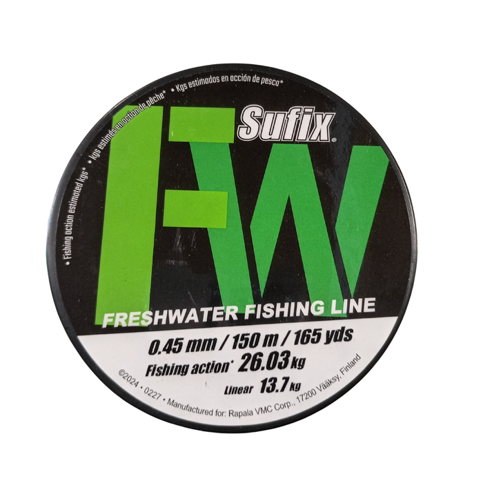 NYLON SUFIX FRESHWATER 0.45MM CLARO 150 METROS