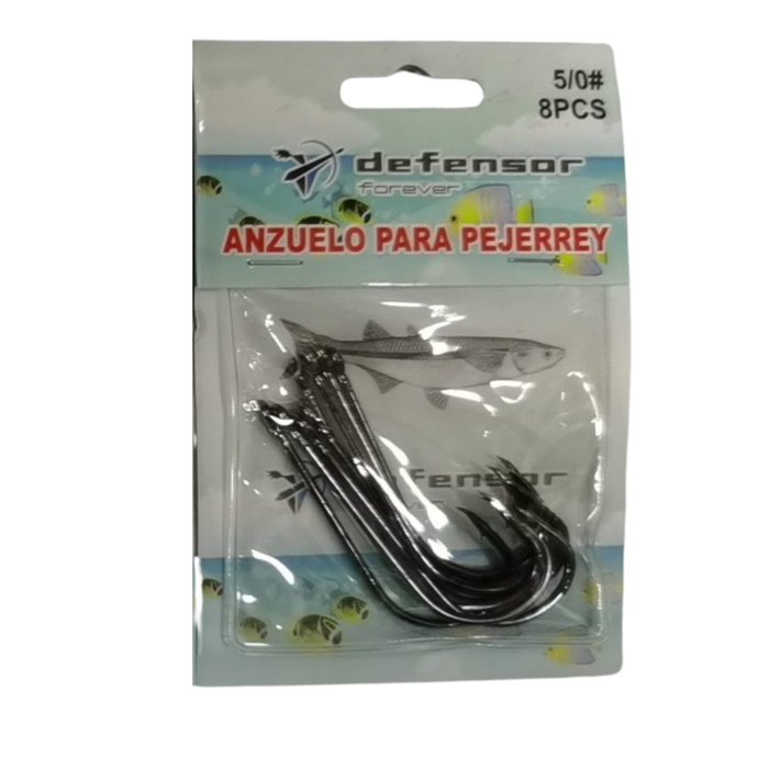 ANZUELO DE PESCA DEFENSOR 5/0 8 UNIDADES