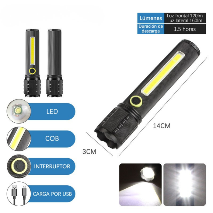 LINTERNA DEFENSOR PORTATIL CON ZOOM