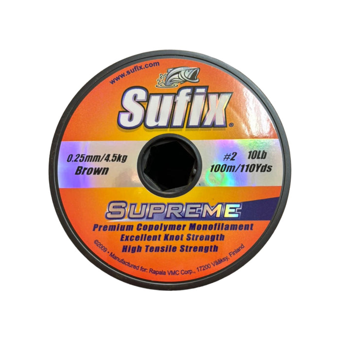 NYLON SUFIX SUPREME 0.25MM MARRON 100M