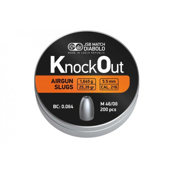 POSTON JSB KNOCKOUT SLUG 5.5 25.39GR CAL 0.218 200U
